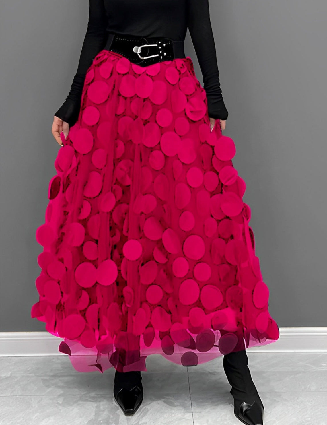 LAURA | Black Polka Dot Skirt