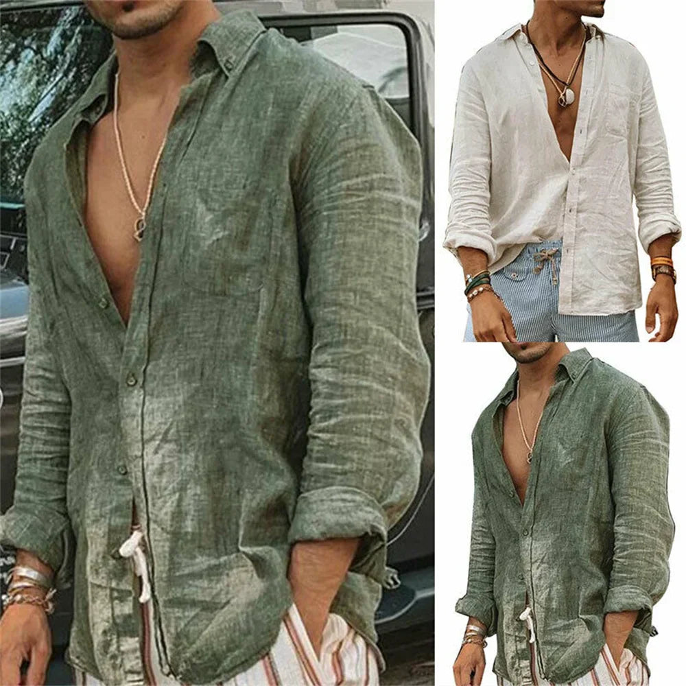 2024-Men-Casual-Cotton-Linen-ShirtsStanding-Collar-Male-Solid-Color-Long-Sleeves-Loose-Tops-Spring-Autumn.webp