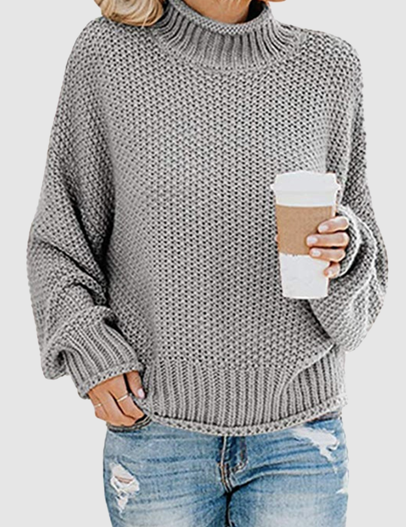 Sweater with collar and unique patchwork for women-3