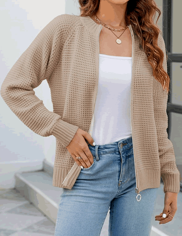 BRITANY | Zip-Up Cardigan