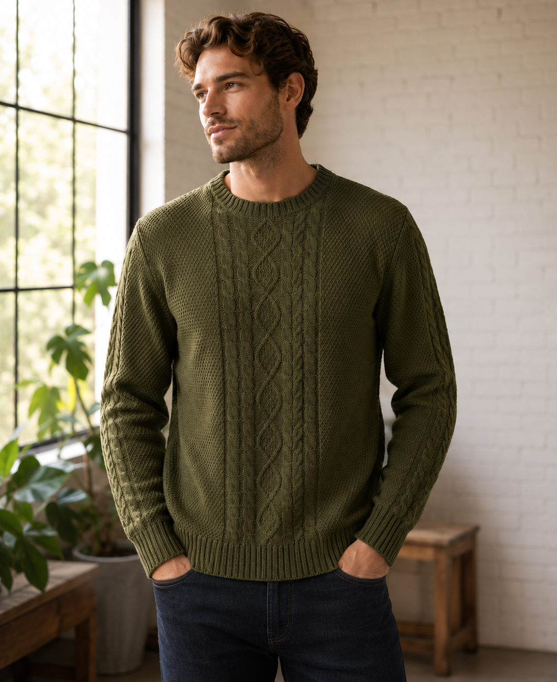 Kevin | Heritage Cable Knit Sweater