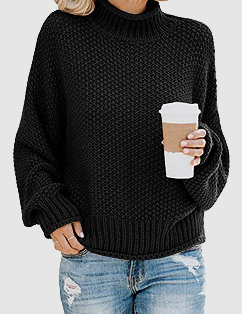 Classic patchwork sweater with elegant collar for winter-3