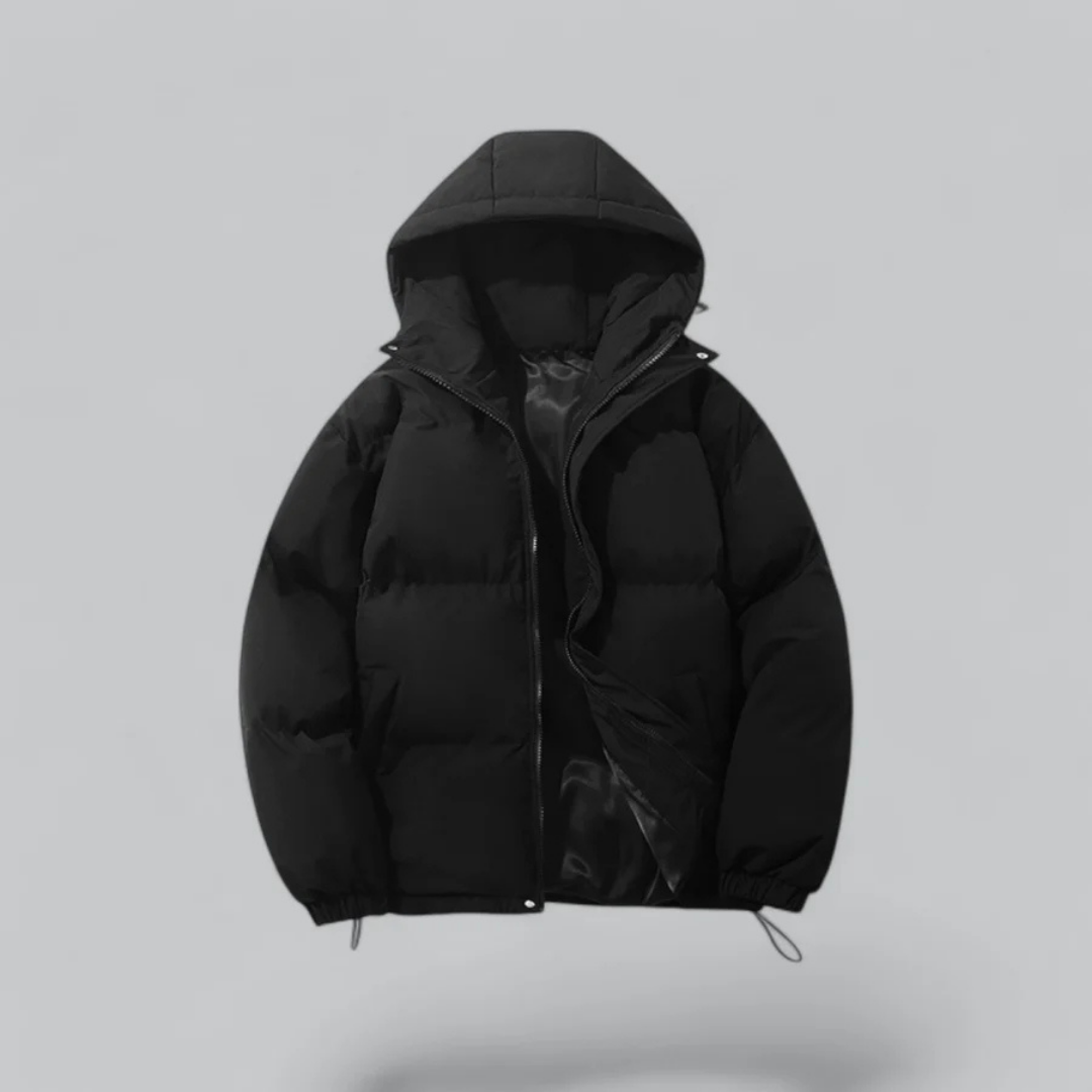 Unisex buffer short hood jacket | zipper-1