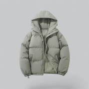 Unisex buffer short hood jacket | zipper-5
