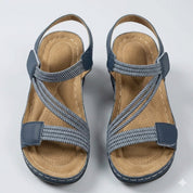 Amelia | Women's Elastic Strap Adjustable Comfort Sandals Lightweight Cushioned Sole 1