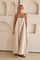 Amelia | Women's Linen Contrast-Trim Adjustable-Strap Maxi Dress 0