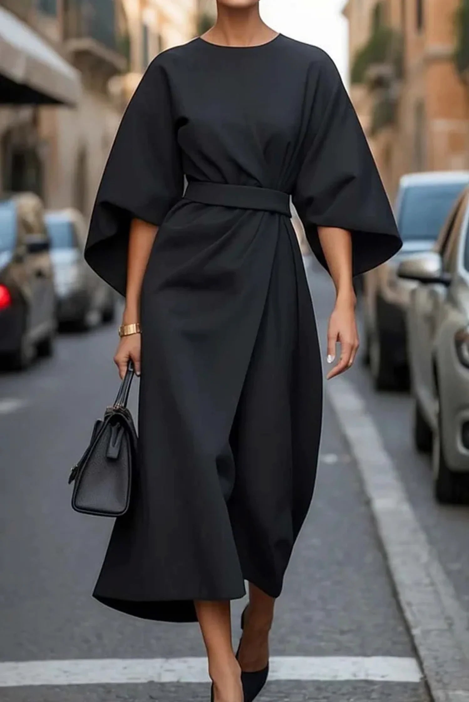 Annika | Damen Midikleid mit Taillengürtel 3