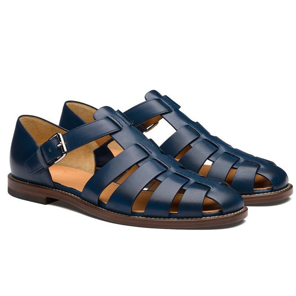 Aria | Women's Genuine Leather Gladiator Comfort Sandals Adjustable Buckle Flat 1