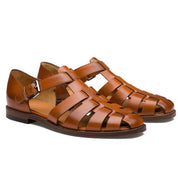 Aria | Women's Genuine Leather Gladiator Comfort Sandals Adjustable Buckle Flat 2