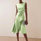 Beatrice | Damen Drapiertes Asymmetrisches Midikleid 2