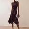 Beatrice | Damen Drapiertes Asymmetrisches Midikleid 5