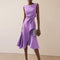 Beatrice | Damen Drapiertes Asymmetrisches Midikleid 6