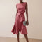 Beatrice | Damen Drapiertes Asymmetrisches Midikleid 8