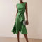 Beatrice | Damen Drapiertes Asymmetrisches Midikleid 9