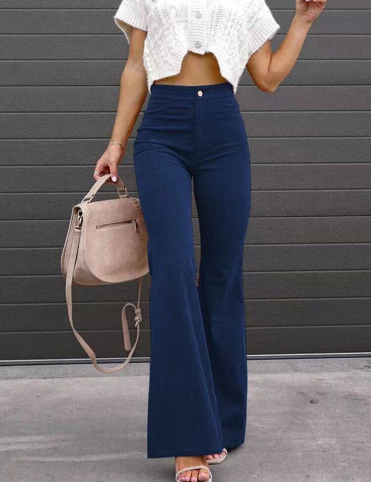 BRIANA | Trendy Flared Corduroy Pants