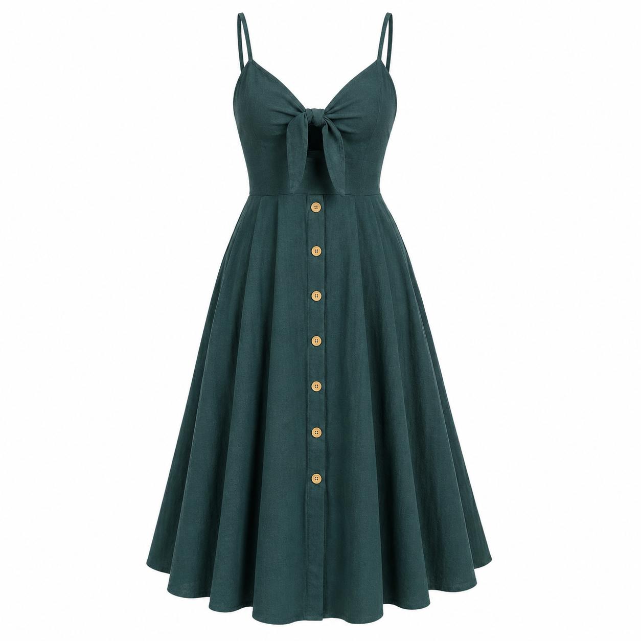 Brooke Stanton | Bow-Tie Midi Summer Dress For Women 1