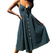Brooke Stanton | Bow-Tie Midi Summer Dress For Women 2