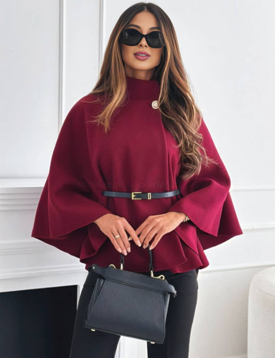 Lara | Belted High-Neck Coat