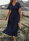 Camila | Women's V-Neck Twisted-Waist Short Sleeve Midi Dress 1