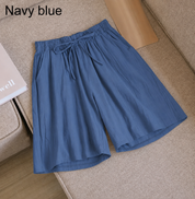 FINA | Cotton Linen Knee-Length Shorts