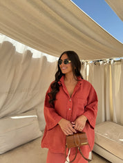 Charlotte Reid | Linen Two-Piece Set For Women 10