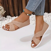 Charlotte | Women Comfort Sandals Orthopedic Slip-On Twisted Strap Flats 1