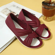 Charlotte | Women Comfort Sandals Orthopedic Slip-On Twisted Strap Flats 10