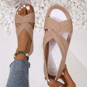 Charlotte | Women Comfort Sandals Orthopedic Slip-On Twisted Strap Flats 3