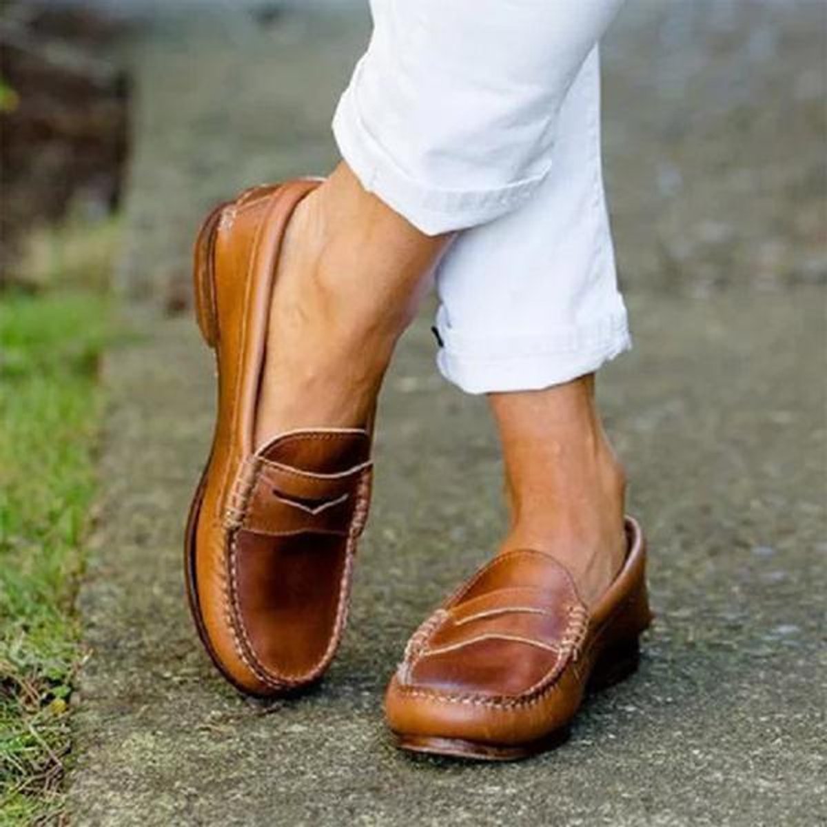 Charlotte | Women's Comfort Slip-On Flat Penny Loafers PU Leather 0