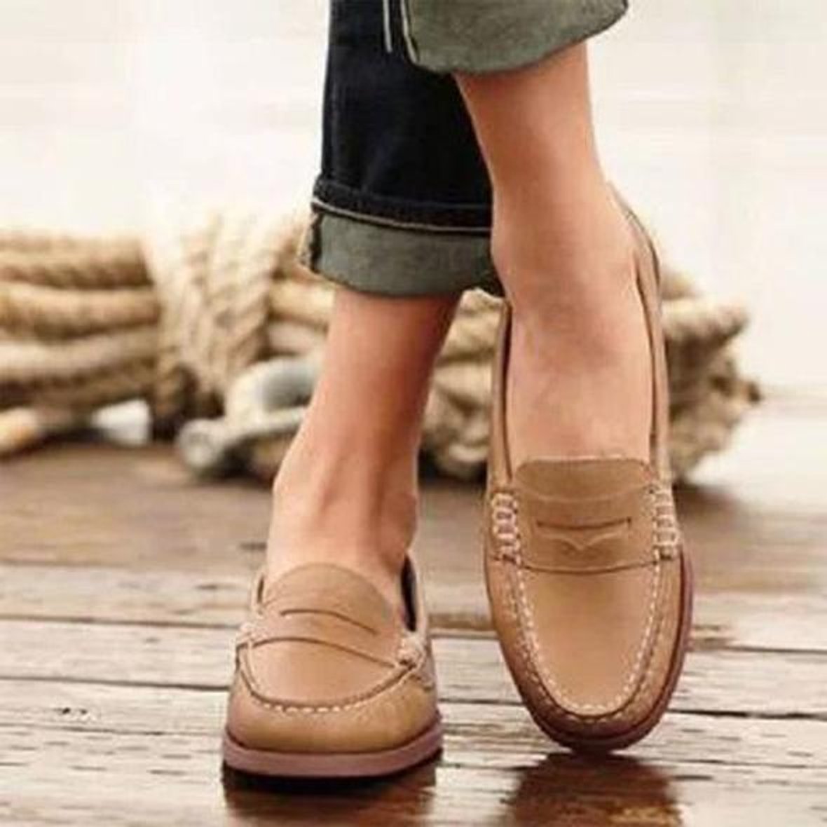 Charlotte | Women's Comfort Slip-On Flat Penny Loafers PU Leather 2