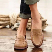 Charlotte | Women's Comfort Slip-On Flat Penny Loafers PU Leather 2