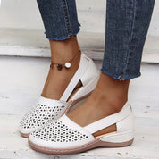 Charlotte | Women's Perforated Slip-On Comfort Sandals Breathable Casual Flats 4