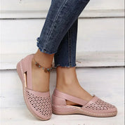Charlotte | Women's Perforated Slip-On Comfort Sandals Breathable Casual Flats 8