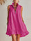 Charlotte | Women's Sleeveless Linen Stand-Collar Zip-Front Ruffle Mini Dress 1