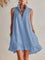 Charlotte | Women's Sleeveless Linen Stand-Collar Zip-Front Ruffle Mini Dress 2