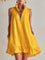 Charlotte | Women's Sleeveless Linen Stand-Collar Zip-Front Ruffle Mini Dress 4