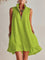 Charlotte | Women's Sleeveless Linen Stand-Collar Zip-Front Ruffle Mini Dress 5