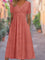 Charlotte | Women's V-Neck Wrap-Front Ruched Empire-Waist Midi Dress 4