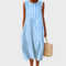 Clara | Damen Ärmellos Linnen Midi-Kleid Relaxed-Fit 1
