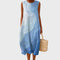 Clara | Damen Ärmellos Linnen Midi-Kleid Relaxed-Fit 2