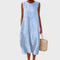 Clara | Damen Ärmellos Linnen Midi-Kleid Relaxed-Fit 3