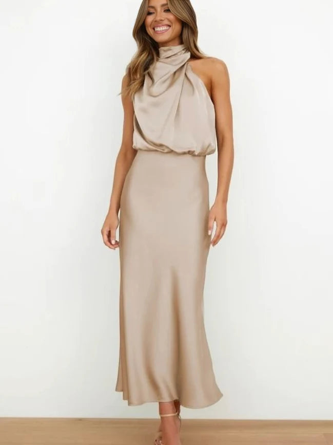 Doris | Damen Schickes Neckholder Abendkleid 3