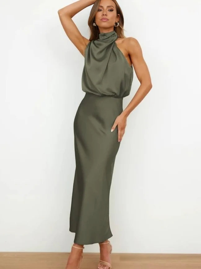 Doris | Damen Schickes Neckholder Abendkleid 8