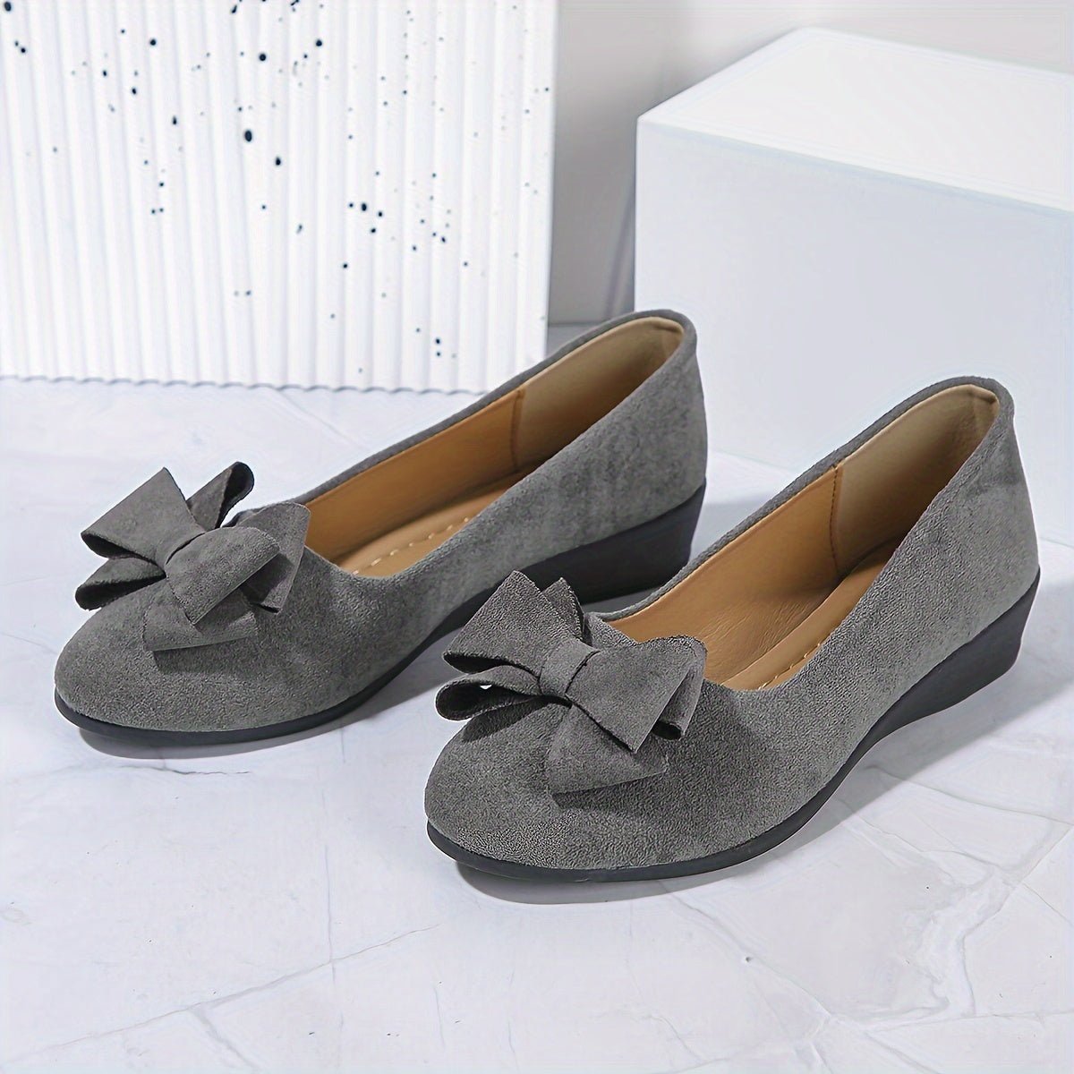 Eleanor | Women's Orthopedic Bow-Detail Slip-On Flat Shoes 10
