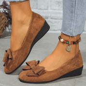 Eleanor | Women's Orthopedic Bow-Detail Slip-On Flat Shoes 11