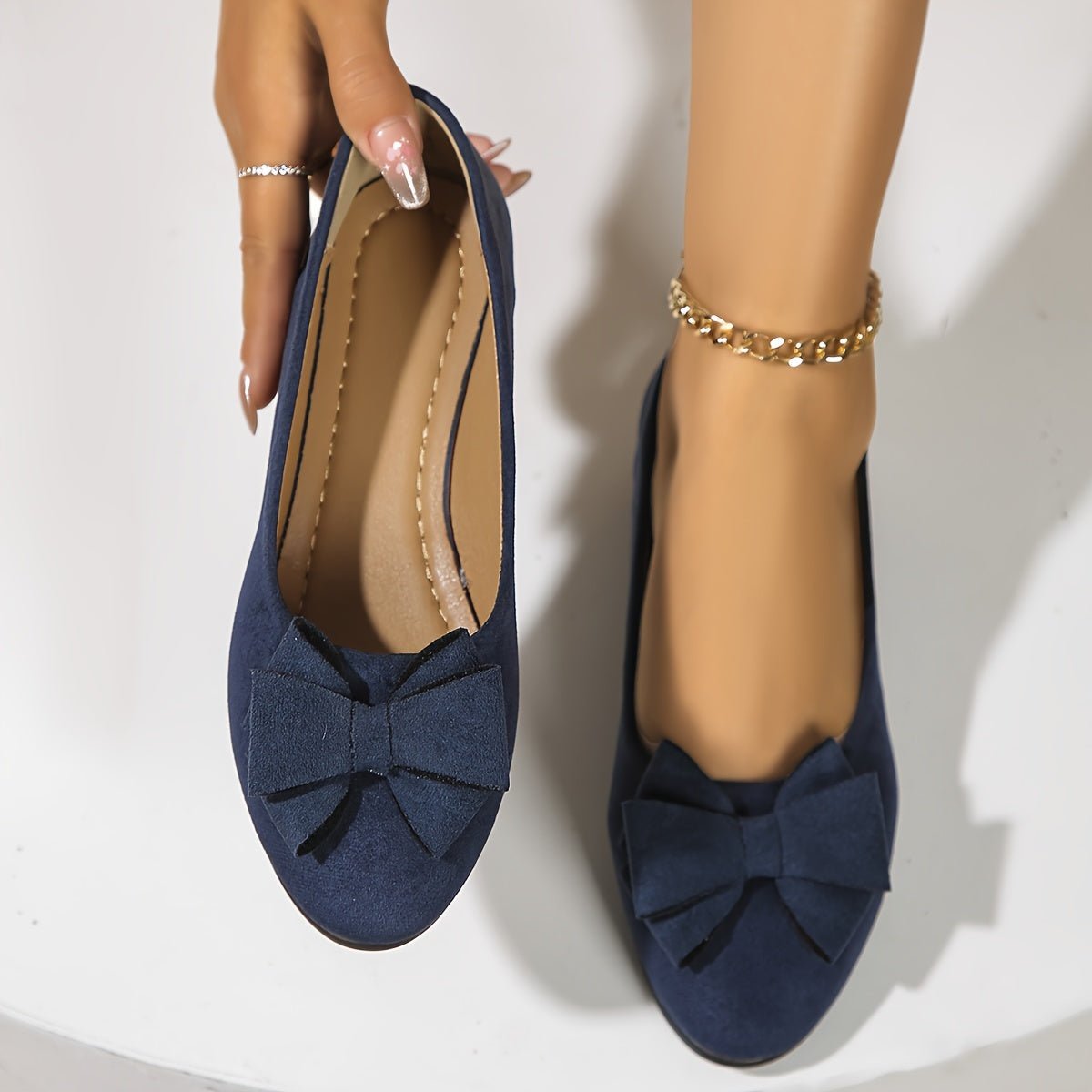 Eleanor | Women's Orthopedic Bow-Detail Slip-On Flat Shoes 7