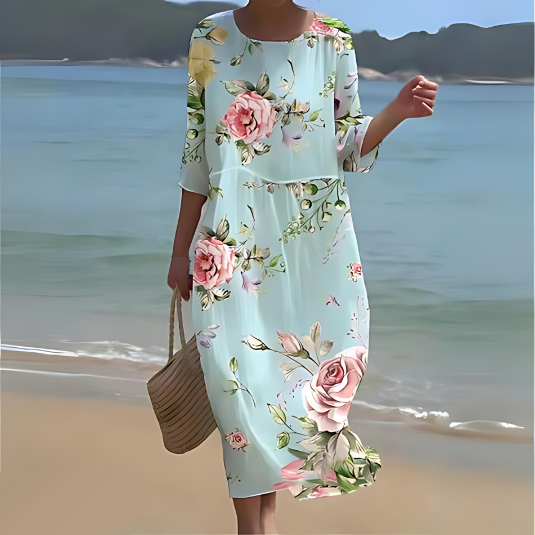 Elegant Floral Print Dress for Women Summer Timeless Sophistication 0