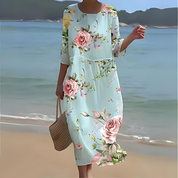 Elegant Floral Print Dress for Women Summer Timeless Sophistication 0