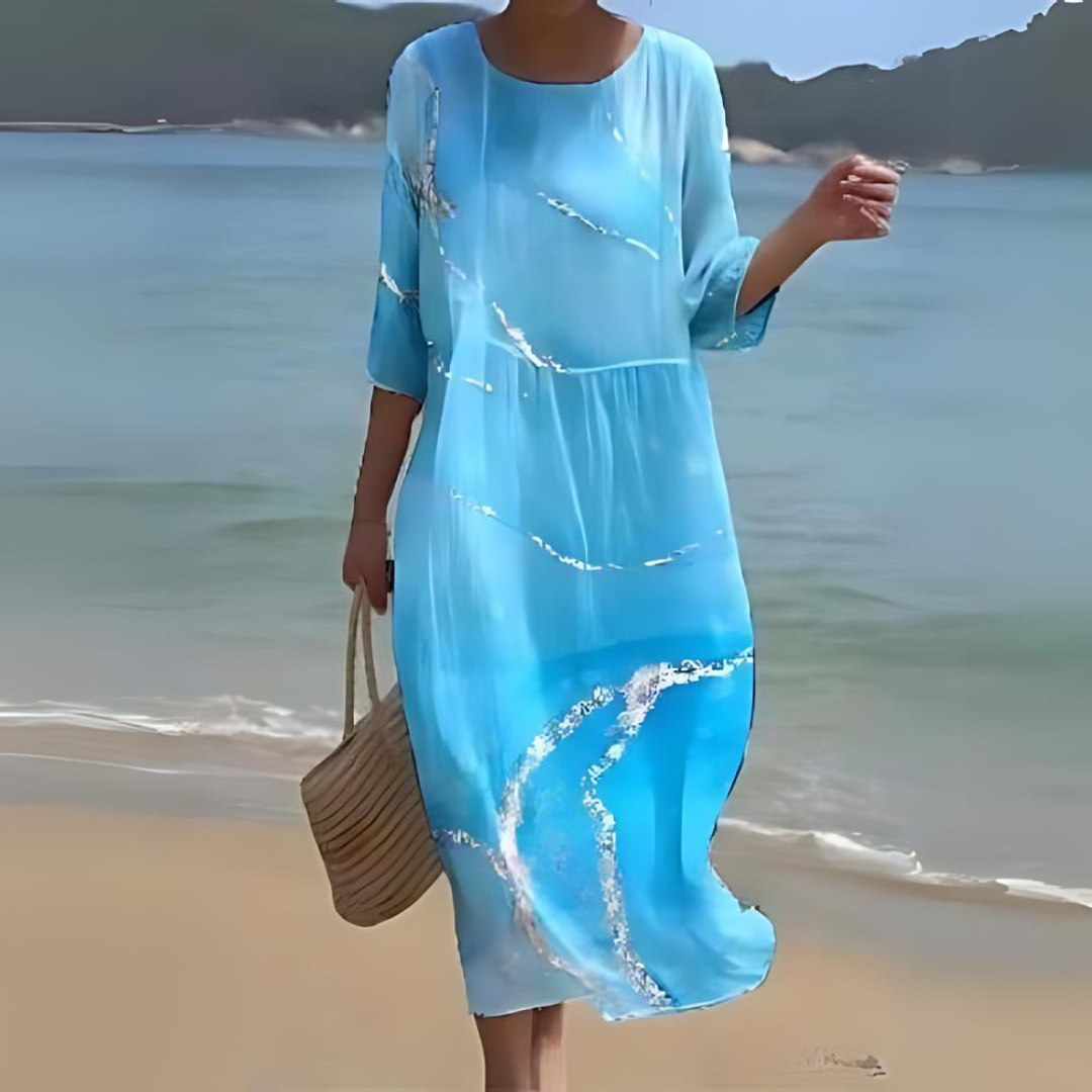 Elegant Floral Print Dress for Women Summer Timeless Sophistication 1