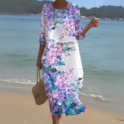 Elegant Floral Print Dress for Women Summer Timeless Sophistication 5